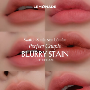 Son bùn ẩm mờ mịn lâu trôi Lemonade Perfect Couple Blurry Stain Lip Cream 35g
