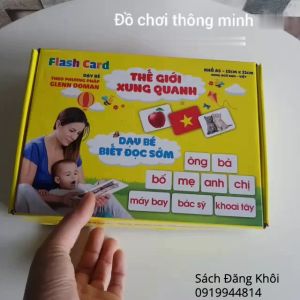 Sách - Bộ Thẻ Học Thông Minh Flashcard Thế Giới Xung Quanh Việt Hà Khổ A5 - Song Ngữ Anh Việt