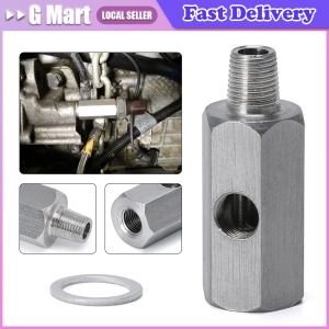 1/8 BSPT Oil Pressure Sensor Tee To NPT Adapter Turbo Supply Feed Line Meter