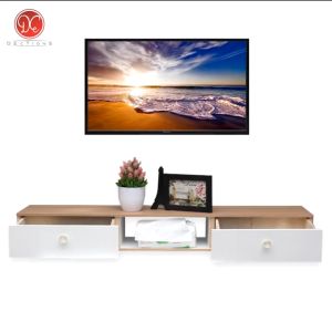 Rak TV Dinding Minimalis 100x20cm 2 Laci Meja TV Tempel Dinding Furniture Ruang Tamu Aesthetic