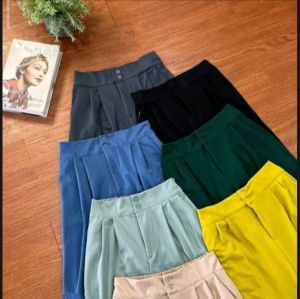 Celana Wanita Haighwaist Cutbray Jeans Kekinian Dengan Bahan Street(Melar)