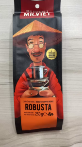 Cà phê hạt rang Robusta Mr Viet 250g - Robusta Roasted Coffee 250g