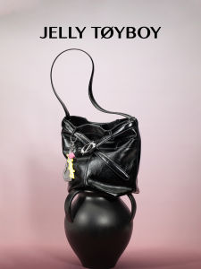 JTB Belted Bucket Bag Large Capacity Commuter Bag Casual Black Single Shoulder Crossbody Womens Bag Jellytoyboy Lock Buckle