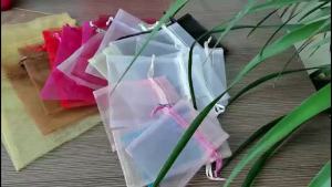 100pcs/Lot Multicolor Jewelry Packaging Bag 5*7 7*9 9*12 10*15cm Organza Bags Gift Storage Wedding Drawstring Pouches Wholesales