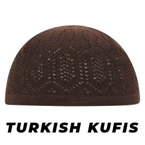 Peci Rajut Mercan Muslim Turki Coklat Tua Bahan Adem Kualitas TheKufi