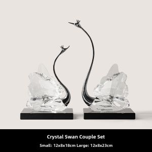 Luxury Swan Crystal Decorative Ornaments