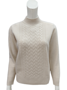 เสื้อสเวตเตอร์คอปกกลางทรงหลวมสำหรับผู้หญิง ผ้าขนสัตว์หนา ฤดูใบไม้ร่วง/ฤดูหนาว 2025 ใหม่ ทรงหลวม แขนยาว ปกติ