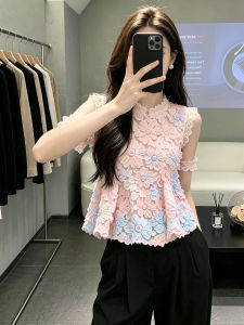 SHUAIYUE | Áo Blouse Nữ Không Tay Thêu Hoa Độc Đáo và Thời Trang
