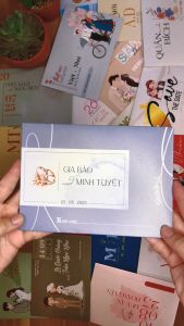 BTN101-332 - Thiệp cưới dạng ngang 17.6x12.6cm chất liệu Giấy Ánh Kim Thơm 210g