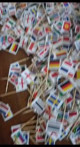 50 PC-CAKE TOPPER-BENDERA KUBA-TUSUK GIGI BENDERA-TOPPER MAKANAN