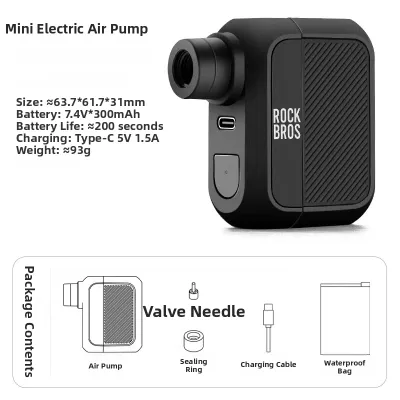 RockBros | High Pressure Portable Electric Air Pump for Bicycles
