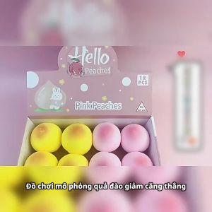 (Giao hàng nhanh) Đồ chơi giảm căng thẳng bằng silicon sáng tạo Đồ chơi giảm căng thẳng bằng silicon dễ thương Quả đào giảm căng thẳng