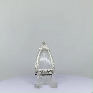 A88 กรอบพระ ตลับพระงานขาวไม่ลงยา หลวงปู่ทวด ขนาดกรอบวงใน 2.2*3.4 ซม. ขนาดที่ใส่สวย 1.9*3.1 ซม.หรือพระที่ใกล้เคียง