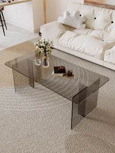 Acrylic Tempered Glass Coffee Table Living Room Home Modern Minimalist Small Apartment Tea Table Rectangular Transparent Suspension Table