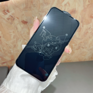Moetch | Miếng Dán Màn Hình Toàn Phần Hình Mèo Hoạt Hình Dễ Thương Melody Cho iPhone 17/16/15/14/13 Pro Max Plus - Kính Cường Lực Màng Mỏng Trong Suốt HD Chống Trầy Xước Độ Cứng 9H