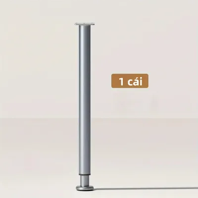 1 Chân Bàn Kim Loại Có Thể Điều Chỉnh Màu Xám 42-72cm Chân Bàn Hình Trụ DIY Cho Các Dự Án Cải Tạo Nhà Cửa