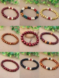 Single Circle Imitation Rosewood Wooden Bracelet 108 216 PCs Multi Circle 8mm Bracelet French Wheel Knot Beaded Supplies Mens and Womens Rosary