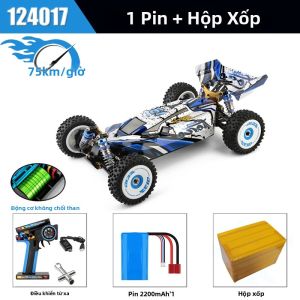 Xe Điều Khiển Từ Xa WLtoys 1/12 124017 Động Cơ Không Chổi Than Tốc Độ Cao 75KM/H 4 Bánh Dẫn Động Xe Điện Drift Điều Khiển Từ Xa 2.4G Tốc Độ Tối Đa 55KM/H Dành Cho Độ Tuổi Từ 14 Trở Lên