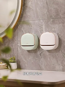 Flip Cover Draining Free-punch Wall Mounted Soap Box Light Luxury Soap Holder Punch-free Soap Box