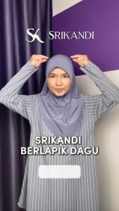TudungSiComel Tudung SriKandi HITAM Berlapik Dagu - Tudung Army Navy Bomba Awning Scuba