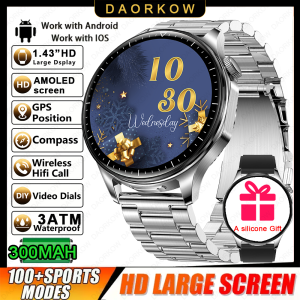 DAORKOW Smart Watch T98 Bluetooth Call Wireless Earbuds 2 in 1 TWS Earphone Fitness Tracker Noise Music Music Headset Smartwatch