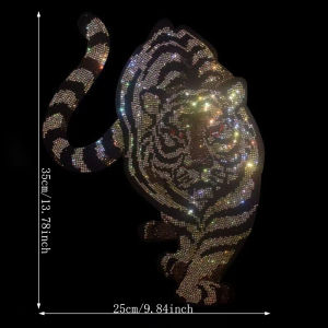 Live streaming with the same domineering tiger hot stamping pattern sticker social boy English tiger hot stamping accessory hot