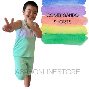 Kids Combi Sando Shorts Terno Clothing Set Fits from Newborn Toddler Teens Direct Tahian Comfy Cotton Spandex Blend