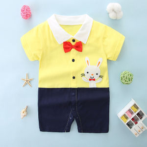 Prince Danton | Summer Thin Pure Cotton Short Sleeve One-Piece for Newborns