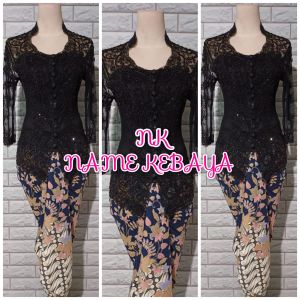 set kebaya pesta kebaya hitam kebaya kutubaru kebaya abg kebaya kerah sunda + rok lilit