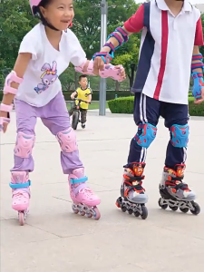 kids dedicated sports gear drum skating riding bicycle skateboard elbow cushion knee cushion pad safety protection equipment kit storage packag