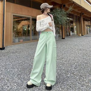 High Waist Wide Leg Jeans Womens Casual Autumn Winter New Style Loose Slim Straight Long Pants Versatile Spring Cotton Denim