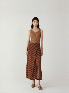ICICLE | Silk Crepe Long Skirt for Summer