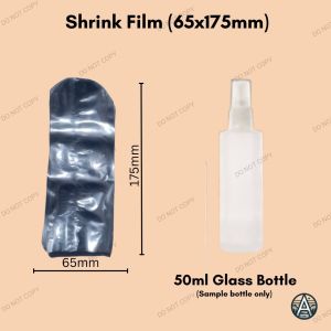 Plastic or Glas Seal for 50ml Bottle (65x175mm Shrinkwrap)