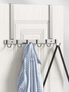 Stainless Steel Bathroom Door Back Hooks 3.5cm Ultra Long No Drilling Needed Clothes Hanger for Bathroom without Trace