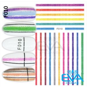 Miếng Dán Móng Tay 3D Nail Sticker Tráng Trí Hoạ Tiết Kẻ Sọc Màu Colorful Plaid F010