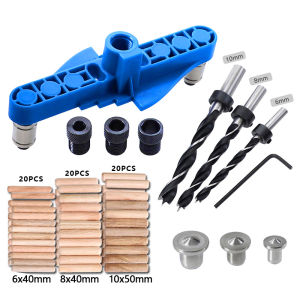 Carpentry Pocket Hole Jig 6/8/10mm Drill Sleeve Or Self-centering Scriber Doweling Jig Drill Guide Locator Hole Puncher Tools