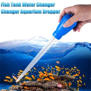 กาลักน้ำทำความสะอาดตู้ปลาแบบแมนนวลตัวเปลี่ยนน้ำหยดอเนกประสงค์ตู้ปลากรวดทำความสะอาดปะการังที่ป้อนท่อ