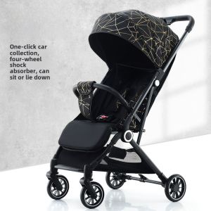 Baby Stroller Sitting Lying Super Lightweight Foldable Bb Baby Umbrella Car Kids Four-Wheel Shock Absorber Newborn Baby Carriage