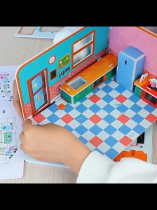 Three dimensional puzzle 3D childrens toy puzzle room DIY handmade boys and girls puzzle early education without glue