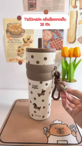 TaiCreate แก้วเก็บความเย็น (26oz) แก้วเยติ 316Lเคลือบเซรามิก หลอดดูดและจี้สุดน่ารัก 24hเก็บความเย็น สุดคุ้ม