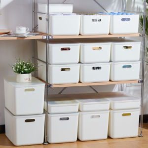 สไตล์ญี่ปุ่นกล่องเก็บพลาสติกเสื้อผ้าตู้เสื้อผ้าห้องครัวกันฝุ่น Pp กล่องเก็บเครื่องสําอางค์ Arrangement กรณี