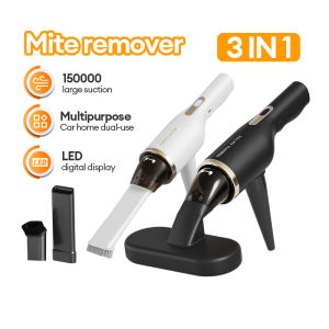 3-in-1 Car Mite-removing Vacuum Cleaner Multi-functional Vacuum Cleaner Removal/Blowing/Vacuuming 150000rpm 100W High-power Vacuum Cleaner Type-C Charging 2000mAh Ultra-long Battery Life