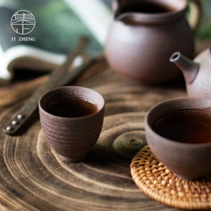 Jizheng Stoneware Unglazed Tea Cup Tea Cup Retro Pu Feng Old Rock Clay Master Cup Stylish Old Tea Utensils Cup