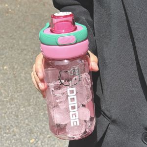 Portable Tritan Plastic Water Cup for Women High Aesthetic Value Heat Resistant Food Grade Children Students Carry on Cup