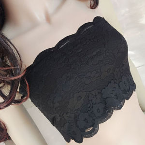 ไร้สาย ลูกไม้ Bralette ไม่มีไหล่ สายคล้อง ชุดชั้นในชิ้นเดียวป้องกันแสงห่อหน้าอก นักเรียน ฐานกันลื่น เสื้อกล้าม