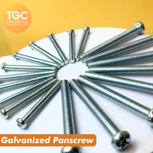 TGC 50/10PCS GI JP Bolt M5 (5mm) x 6mm~230mm Roundhead / JP Bolt Stove Bolt / Galvanized Round Head