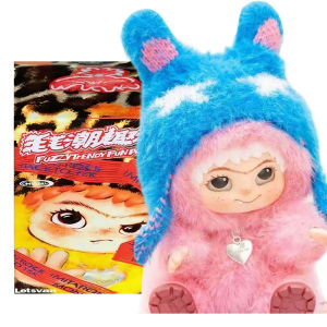 Bandai | New Wakuku Fuzzy Trendy Fun Party Blind Box Cute Wakuku Action Figure Mystery Box Cute Doll Bag Pendant Doll Surprise Bag Gift