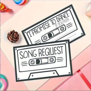 1/50pcs Retro Cards Dance Commitment Cards Wedding Song Request Cards - Music Suggestion CardsBack To SchoolSchool Supplies