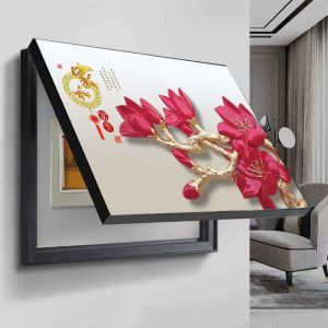 Living Room Dining Room Electric Meter Box Blocking Decorative Painting Punch-Free Distribution Box Hanging Painting Mesh Box Main Switch Switch Box Painting