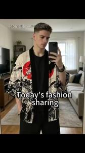 Anime Rồng In Haori Yukata Áo Cardigan Kimono Phong Cách Nhật Bản Cosplay Hàng Đầu Dành Cho Nam Nữ Truyền Thống Samurai Rời Thời Trang Mùa Hè
